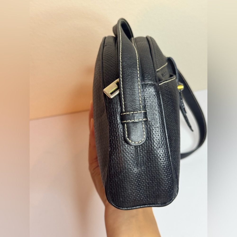 LANCEL Vintage Black Leather Crossbody Bag - Picture 8 of 12